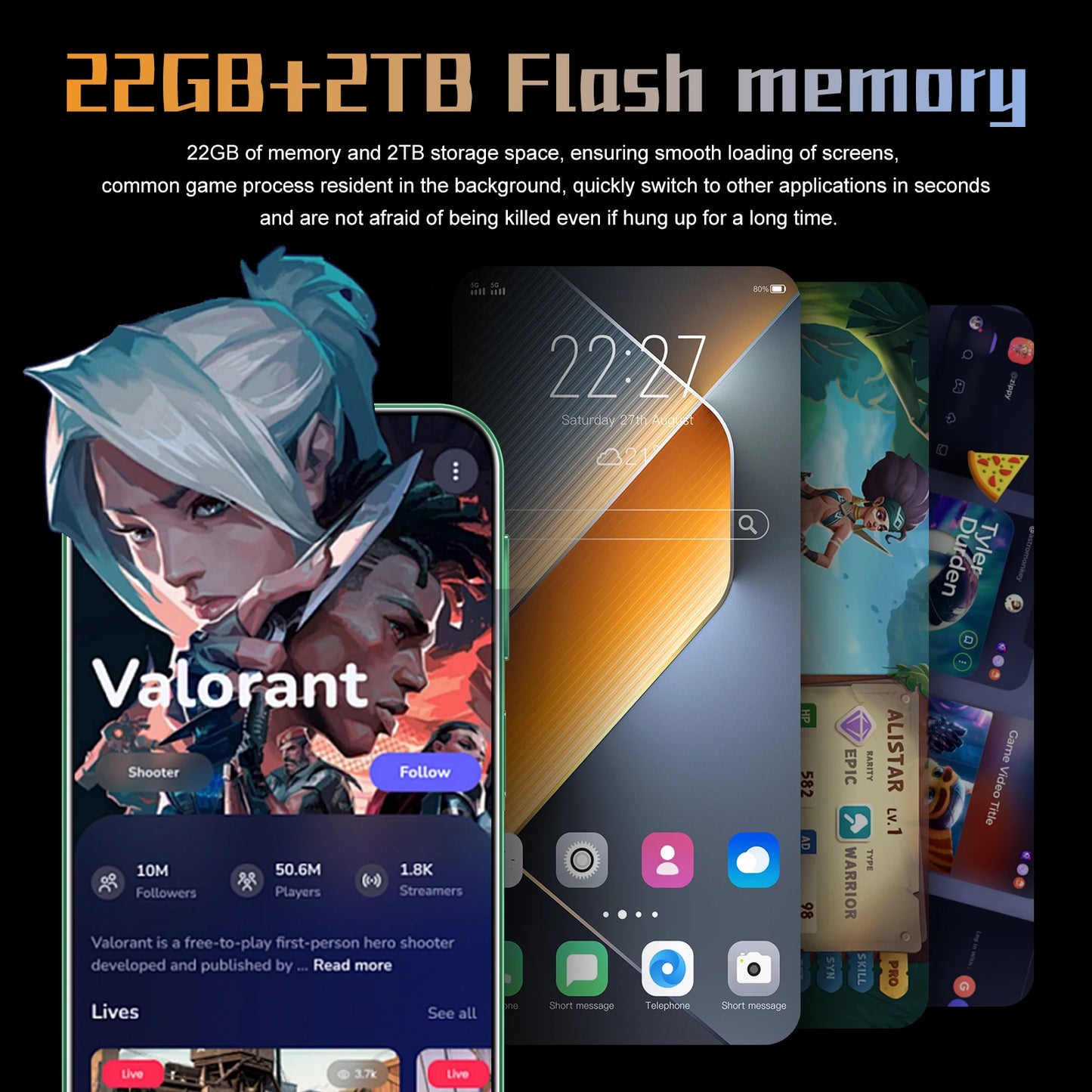 2025 New Global Pova 6 Pro unlocks high-definition screen with a 7.3-inch 22GB+2TB 5G dual analog Celulares Android 14 8000mAh - Mountain ship