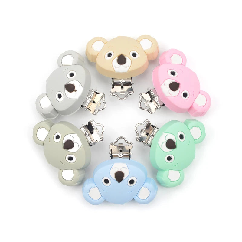 LOFCA 1PC Silicone Koala Clips jewelry creation clip Pendant Tools Multi Colors clips for Necklace Jewelry Accessories - Mountain ship