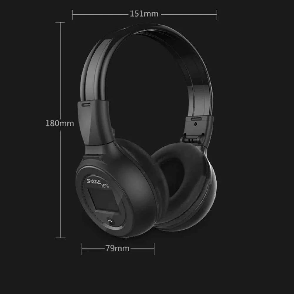 Wireless Headphone Radio Over Ear Bluetooth Compatibility Stereo Earphone Headset for Computer Phone Support FM Audio Card AUX - Mountain ship