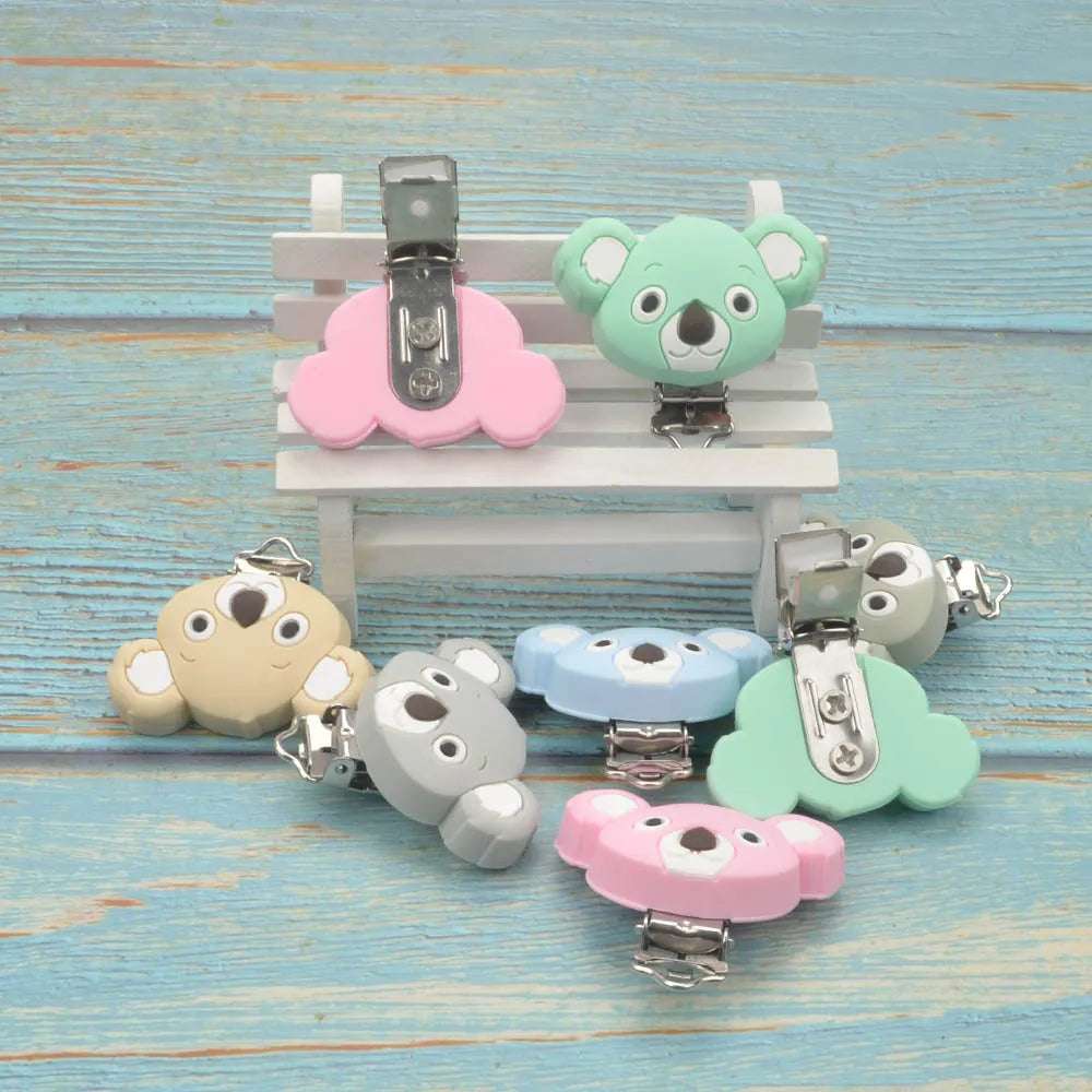 LOFCA 1PC Silicone Koala Clips jewelry creation clip Pendant Tools Multi Colors clips for Necklace Jewelry Accessories - Mountain ship