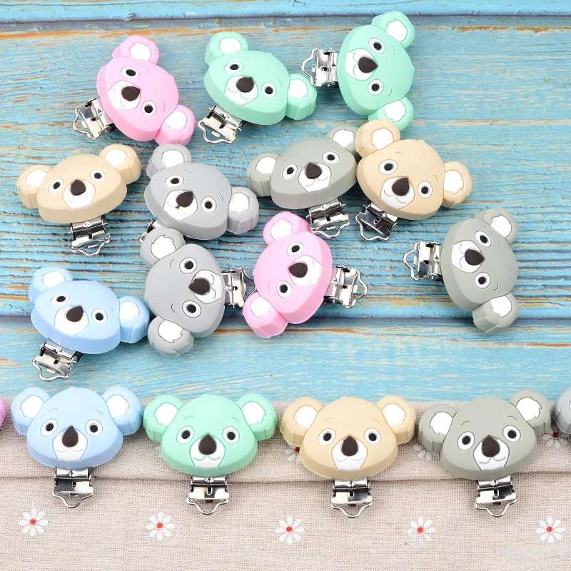LOFCA 1PC Silicone Koala Clips jewelry creation clip Pendant Tools Multi Colors clips for Necklace Jewelry Accessories - Mountain ship