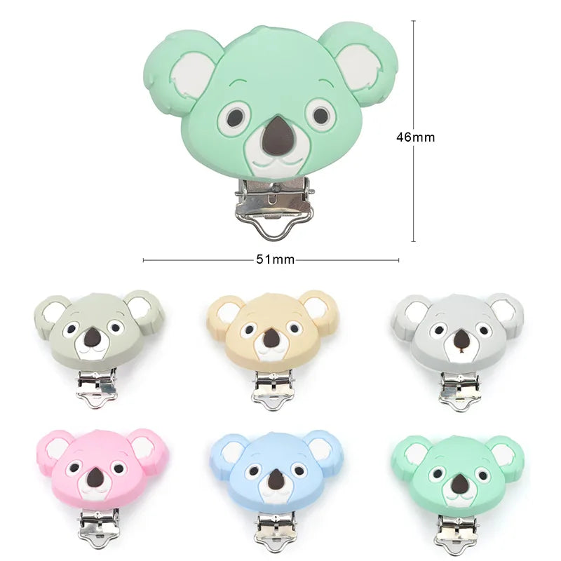 LOFCA 1PC Silicone Koala Clips jewelry creation clip Pendant Tools Multi Colors clips for Necklace Jewelry Accessories - Mountain ship