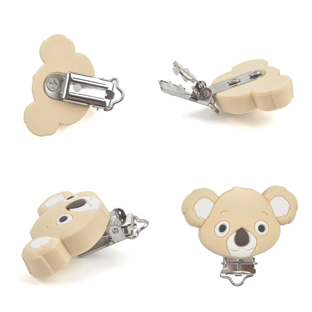 LOFCA 1PC Silicone Koala Clips jewelry creation clip Pendant Tools Multi Colors clips for Necklace Jewelry Accessories - Mountain ship