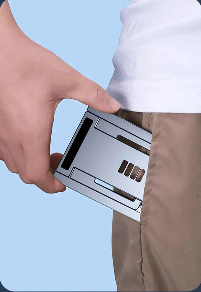 2024 Mini Desktop Multi-Angle Folding Mobile Phone Holder Hollow Plastic Tablet Stand Portable For Iphone 12 11 8 7 pro Support - Mountain ship
