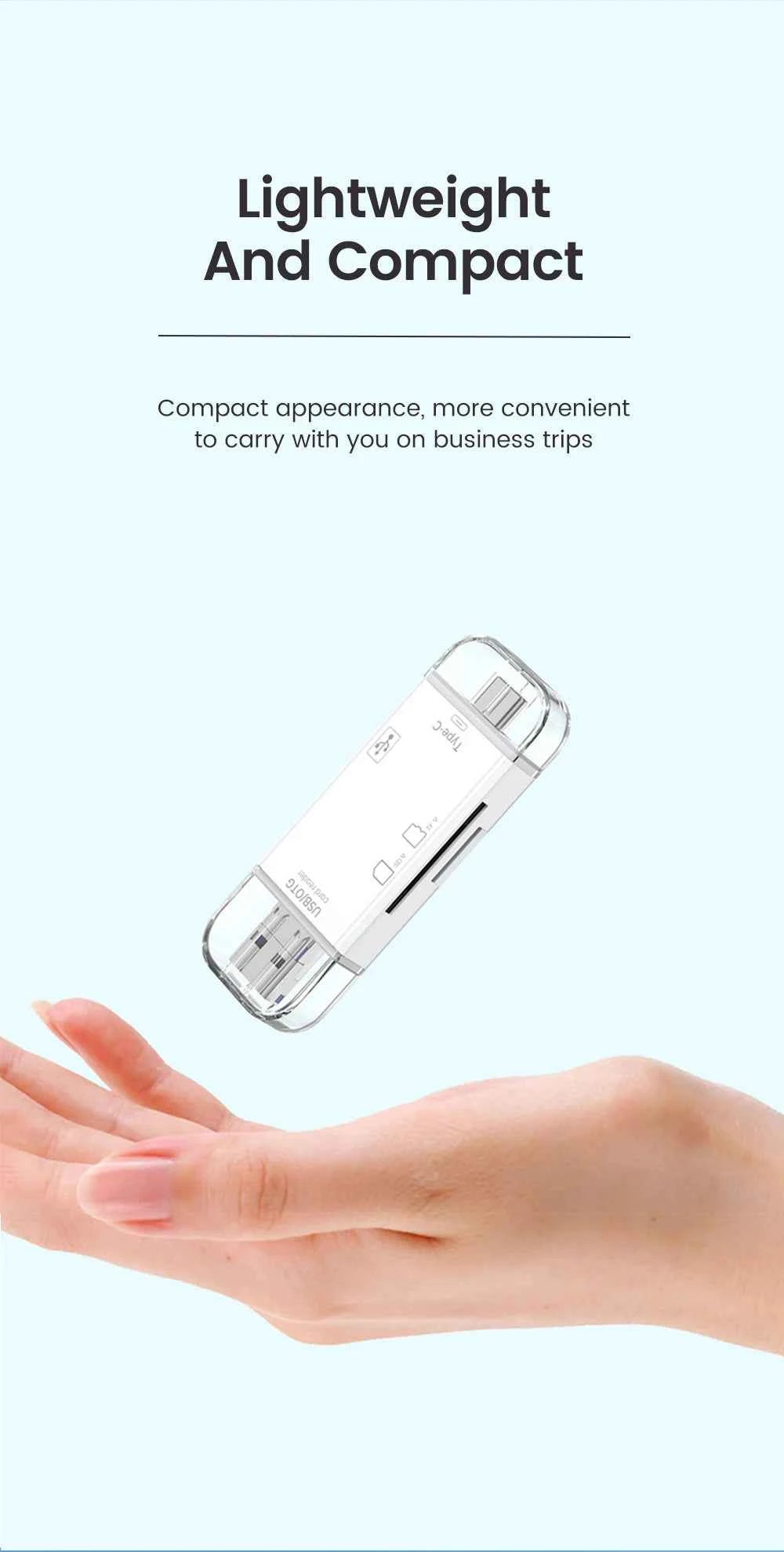 USB3.0 Card Reader 6 in 1 OTG Multifunction Type C Micro TF SD USB Card Reader Adapter Computer Laptop Tablet Phone Accessories - Mountain ship
