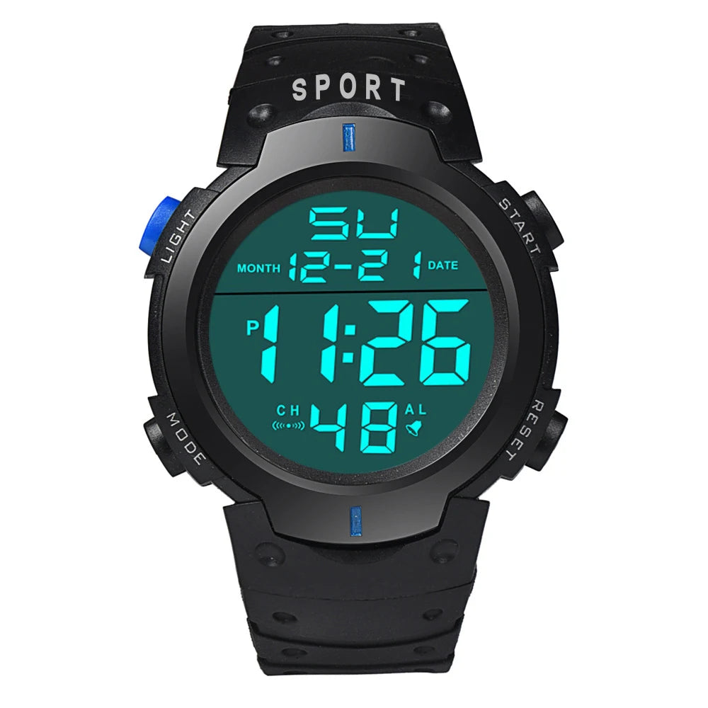 Men Sport LED Watches Top Brand Men Digital Clock Multi-Functional Rubber Man Fitnes Athlete Timekeeping Electronic Watch Reloj - Mountain ship