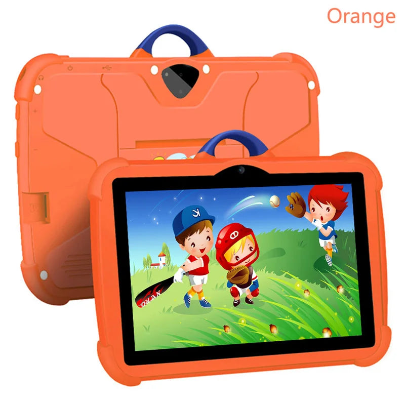 New Cartoon Pattern Kids Tablet 7 Inch Quad Core 4GB RAM 64GB ROM Android Learning Education Games Tablets Children's Gifts - Mountain ship