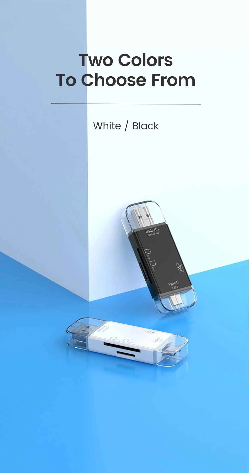 USB3.0 Card Reader 6 in 1 OTG Multifunction Type C Micro TF SD USB Card Reader Adapter Computer Laptop Tablet Phone Accessories - Mountain ship