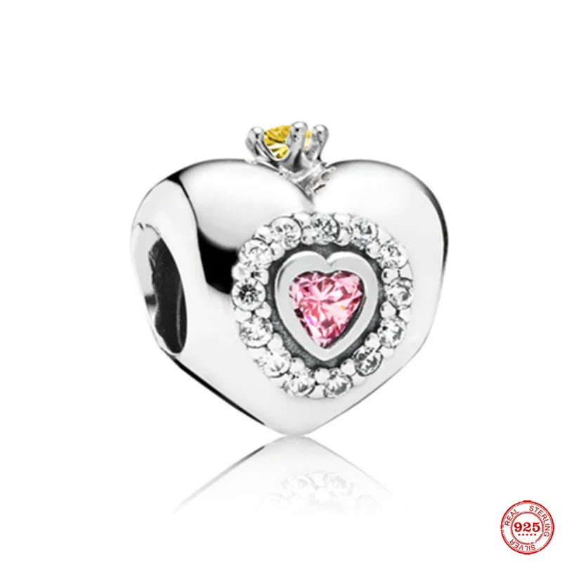 Europe 925 Silver Family Charm Fit Original Bracelet Jewelry Pendant Boy Girl Sparkling Mom Bead Sisters Pandora Dangle Plated - Mountain ship