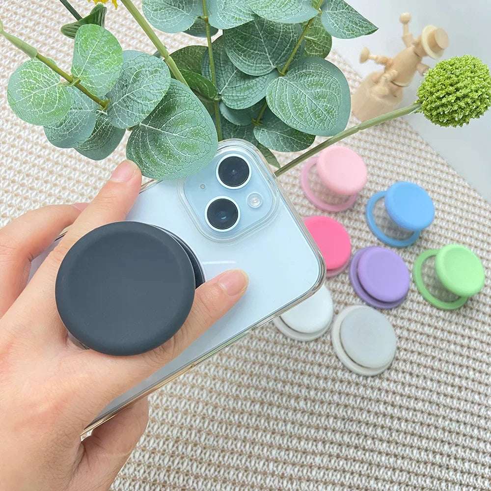 Magnetic Mobile Phone Grip Tok Holder For IPhone 15 Samsung Socket Pocket Support Mac Safe Ring Finger Folding Stand posocket - Mountain ship