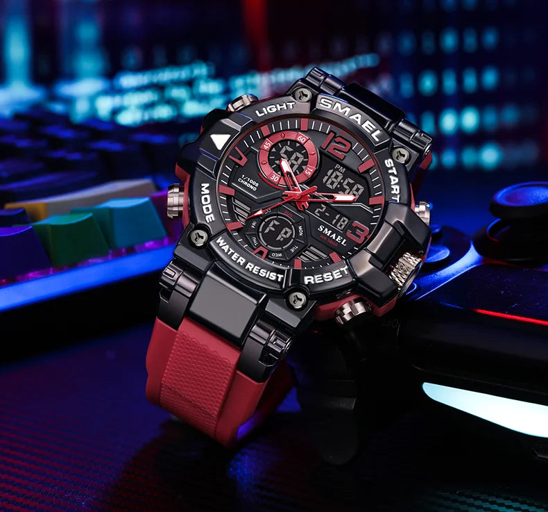 2025 SMAEL Sports Watches Men LED Watches New 50m Waterproof Digital Watches 8110 Shockproof Sports Watches for Men Electrionic - Mountain ship