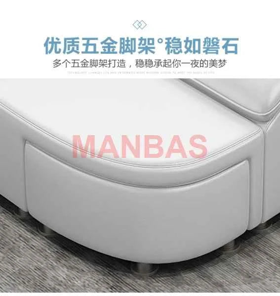 King/Queen Size Multifunctional Bed Tech Smart Beds Ultimate Camas TATAMI Massage Lit Genuine Leather Upholstered Bed with Audio - Mountain ship
