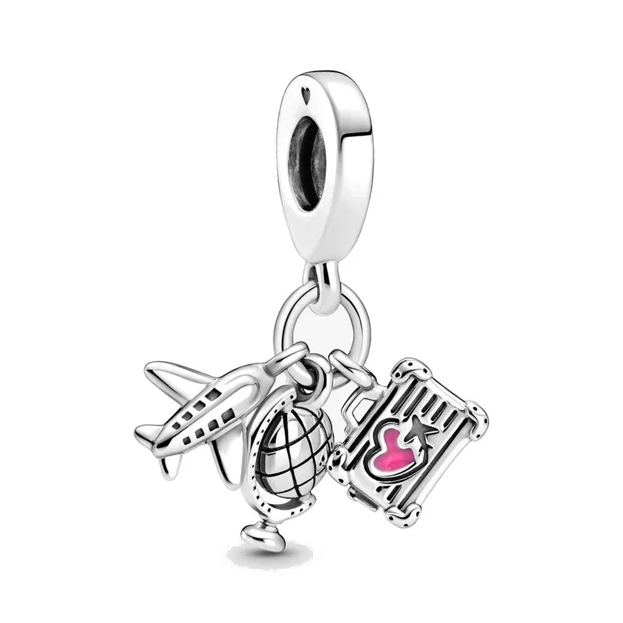 Europe 925 Silver Family Charm Fit Original Bracelet Jewelry Pendant Boy Girl Sparkling Mom Bead Sisters Pandora Dangle Plated Mountain ship