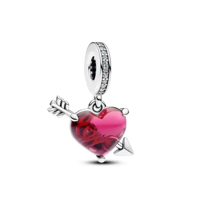 Europe 925 Silver Family Charm Fit Original Bracelet Jewelry Pendant Boy Girl Sparkling Mom Bead Sisters Pandora Dangle Plated - Mountain ship