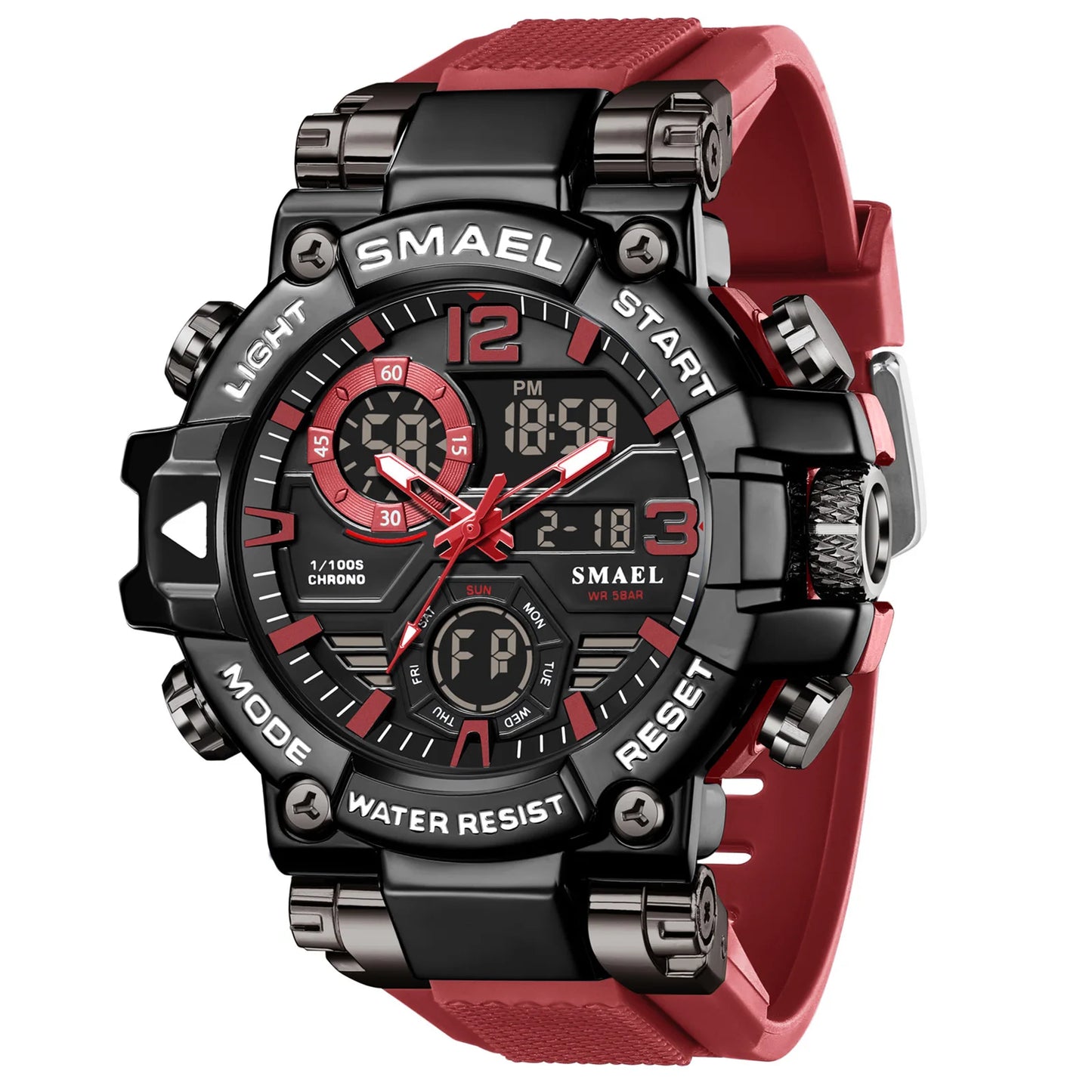 2025 SMAEL Sports Watches Men LED Watches New 50m Waterproof Digital Watches 8110 Shockproof Sports Watches for Men Electrionic - Mountain ship