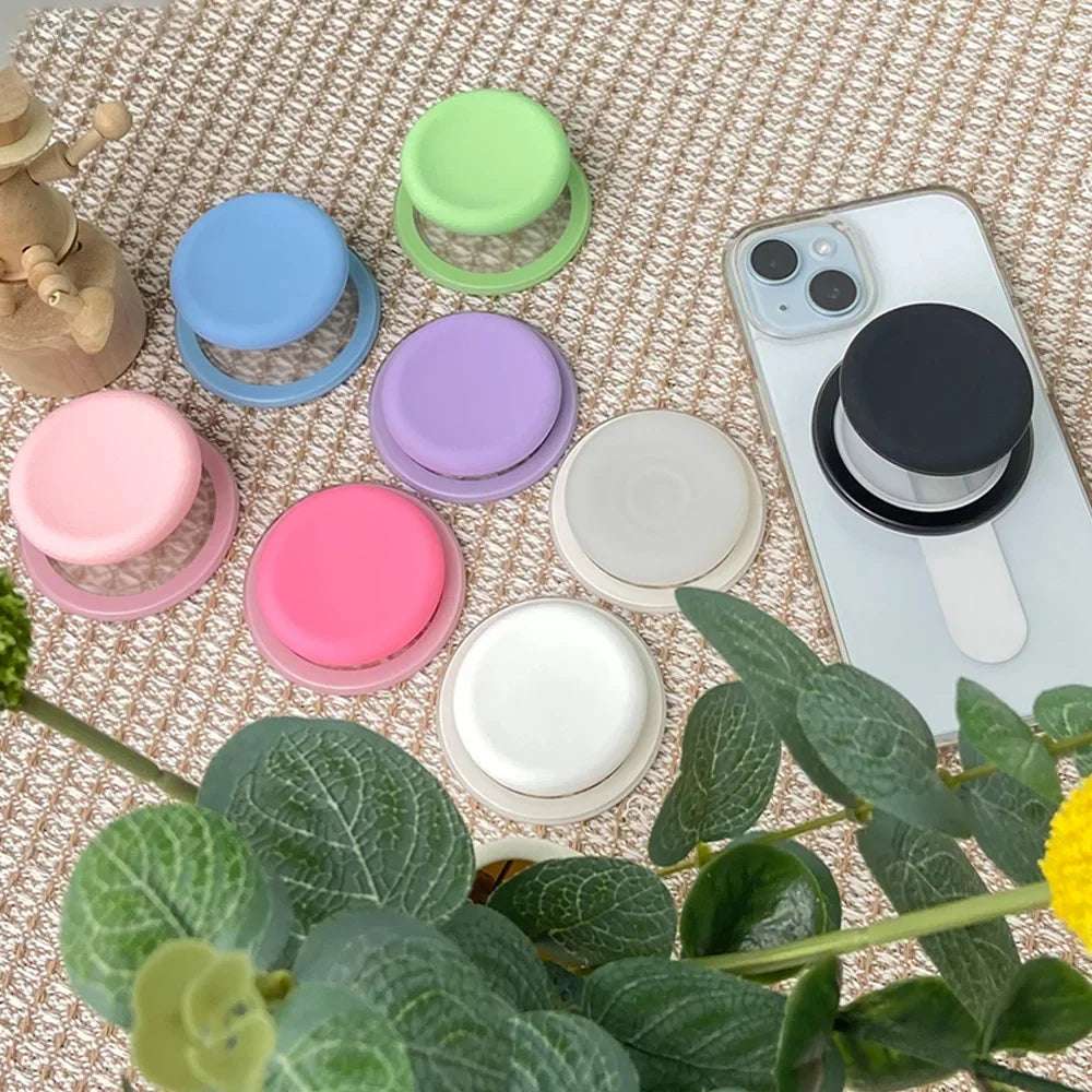Magnetic Mobile Phone Grip Tok Holder For IPhone 15 Samsung Socket Pocket Support Mac Safe Ring Finger Folding Stand posocket - Mountain ship