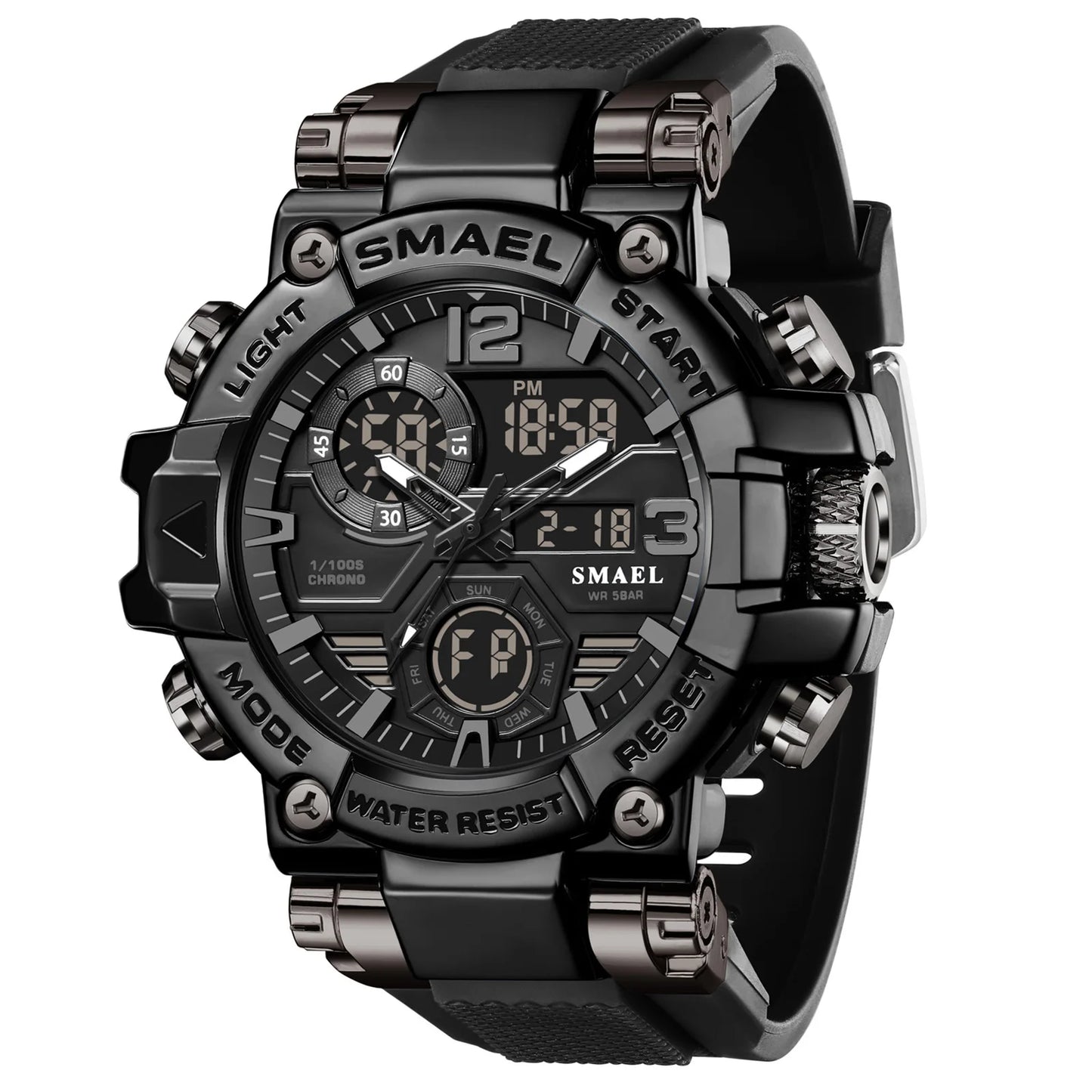 2025 SMAEL Sports Watches Men LED Watches New 50m Waterproof Digital Watches 8110 Shockproof Sports Watches for Men Electrionic - Mountain ship