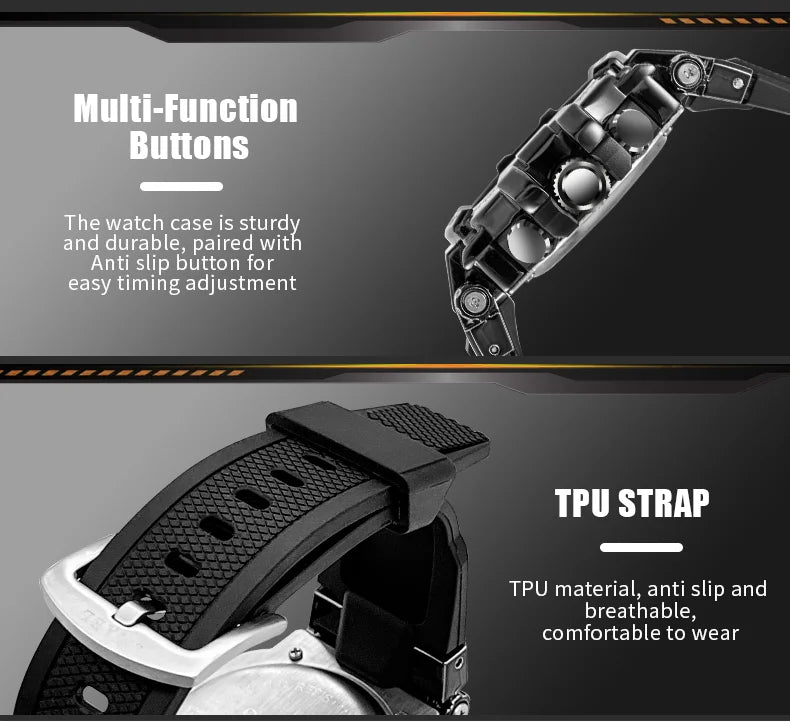 2025 SMAEL Sports Watches Men LED Watches New 50m Waterproof Digital Watches 8110 Shockproof Sports Watches for Men Electrionic - Mountain ship