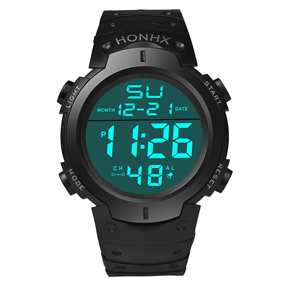 Men Sport LED Watches Top Brand Men Digital Clock Multi-Functional Rubber Man Fitnes Athlete Timekeeping Electronic Watch Reloj - Mountain ship