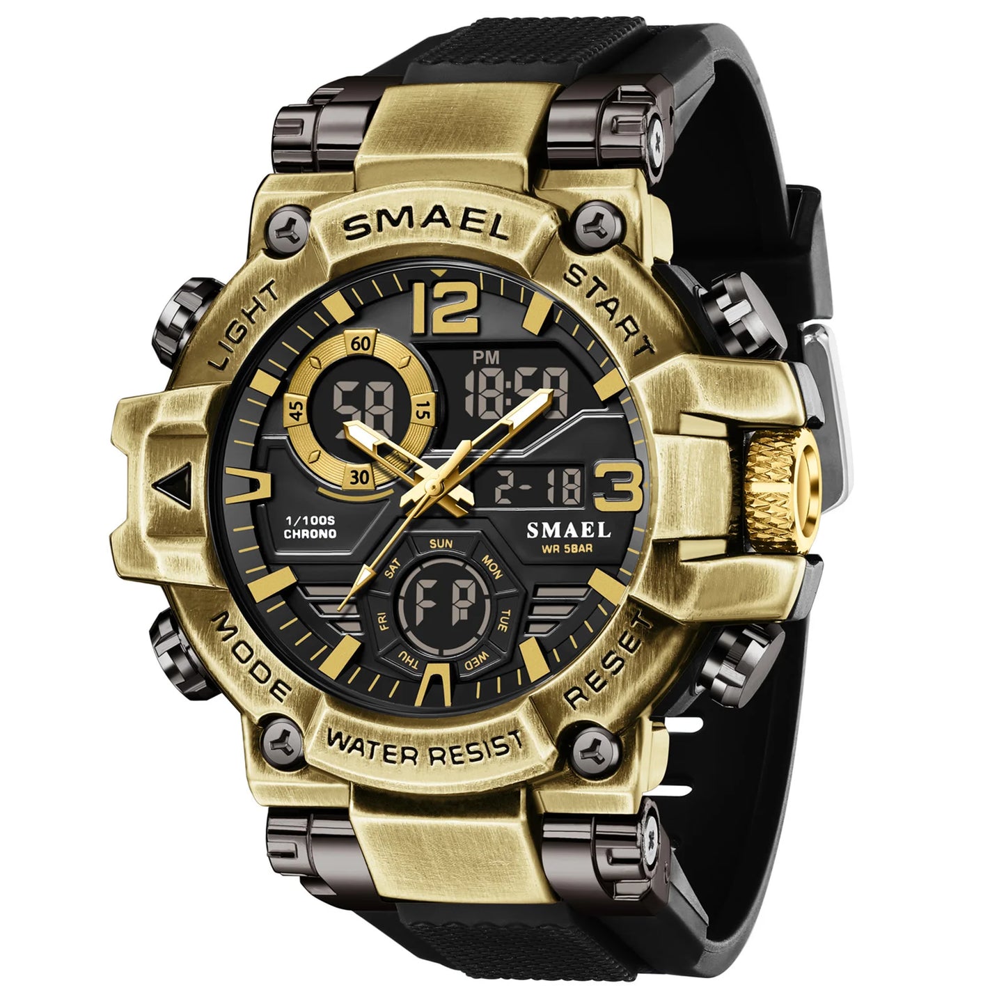 2025 SMAEL Sports Watches Men LED Watches New 50m Waterproof Digital Watches 8110 Shockproof Sports Watches for Men Electrionic - Mountain ship