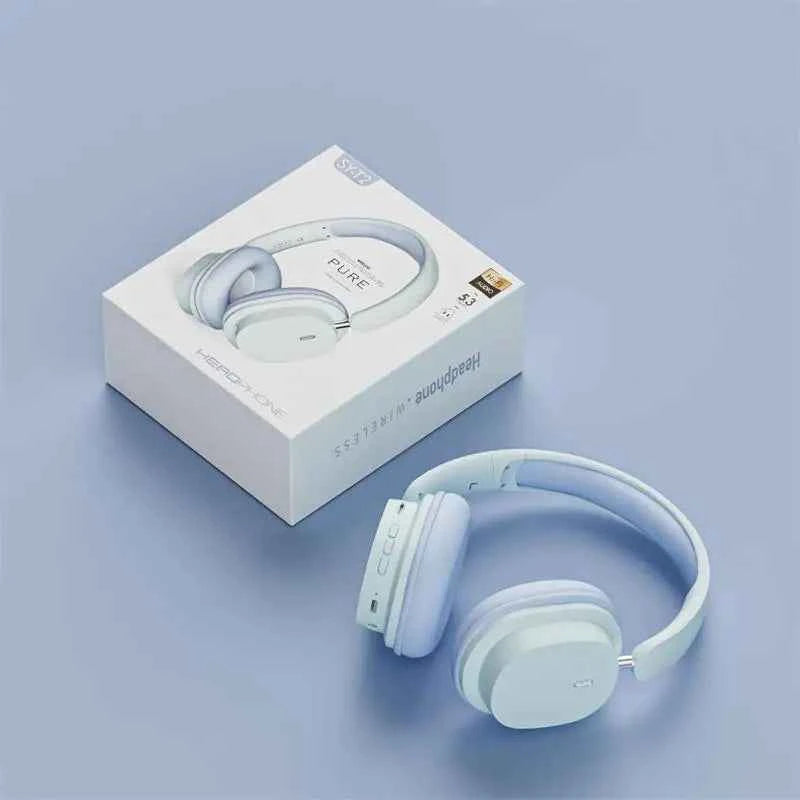 Head Mounted Wireless Earphones Foldable Bluetooth Earphones Built Microphone Earphones Audio Noise Cancelling Earphones - Mountain ship