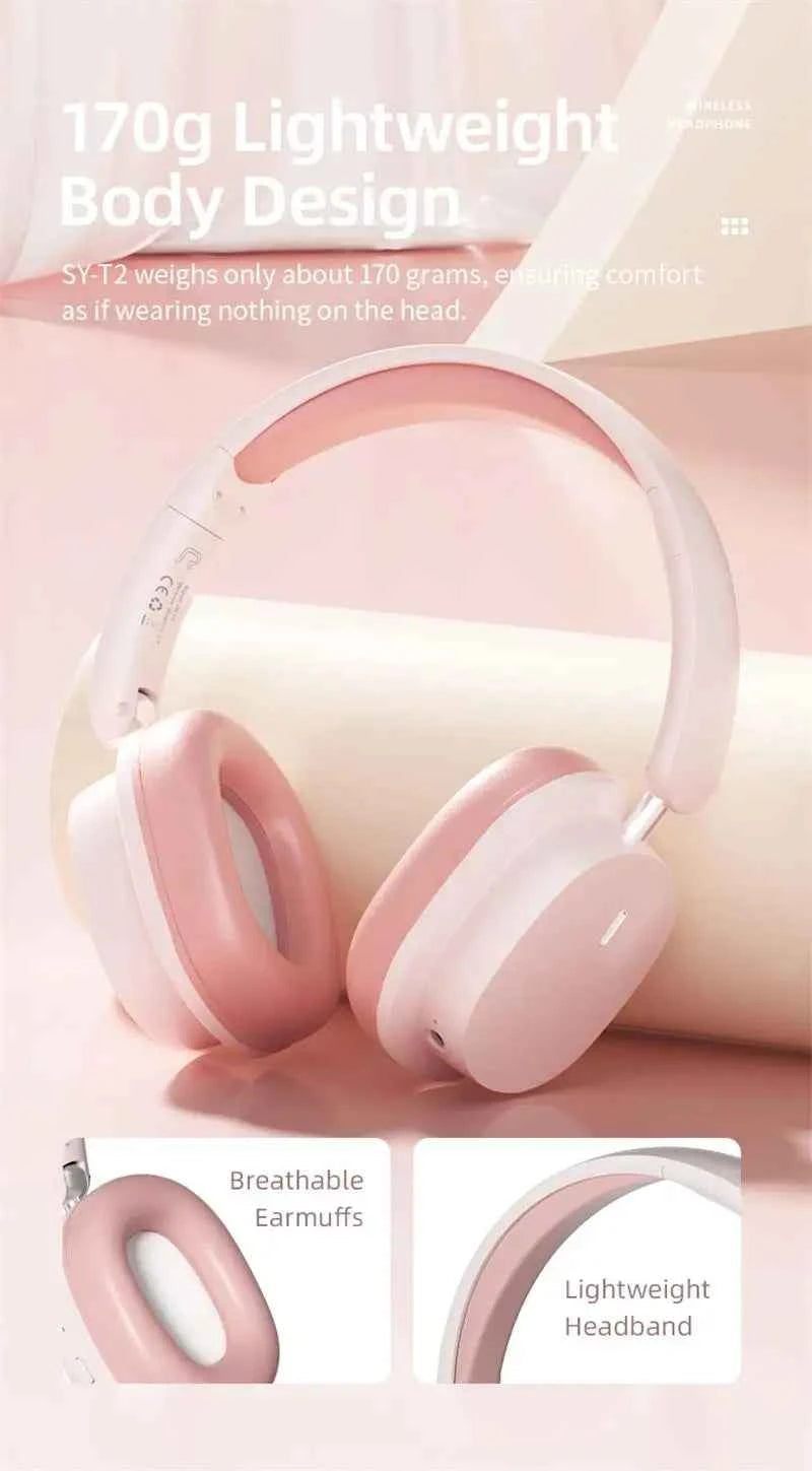 Head Mounted Wireless Earphones Foldable Bluetooth Earphones Built Microphone Earphones Audio Noise Cancelling Earphones - Mountain ship