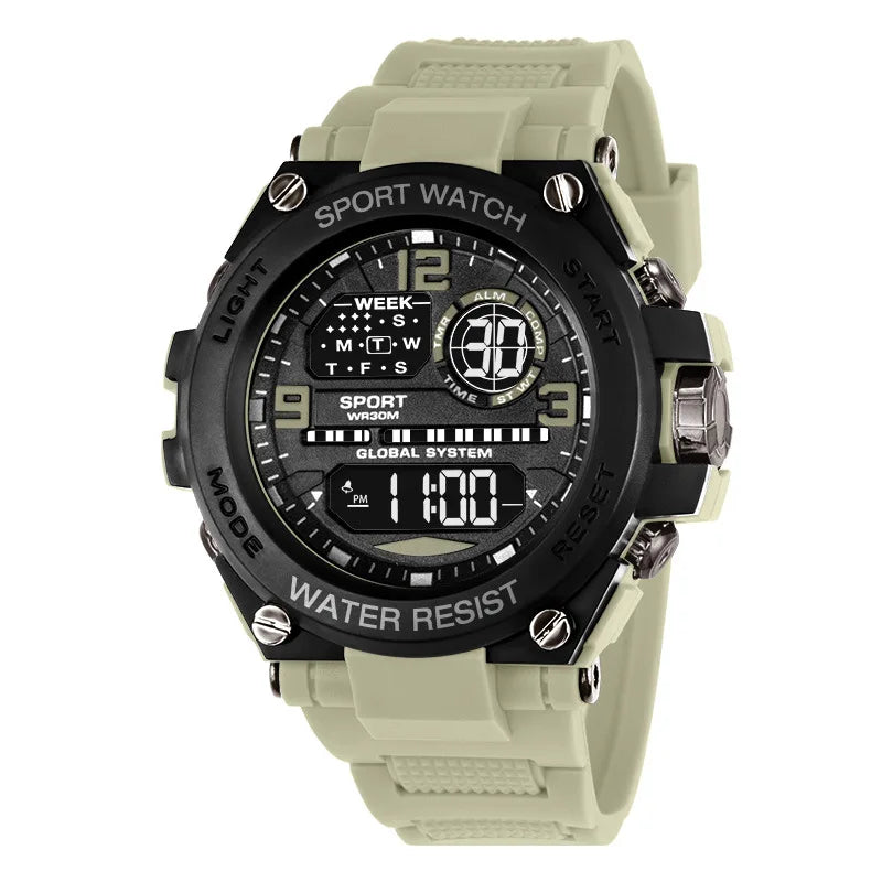 Men Waterproof Sports Watches Multifunction Electronic Watches Anti Drop and Shock-absorbing Wristwatches - Mountain ship