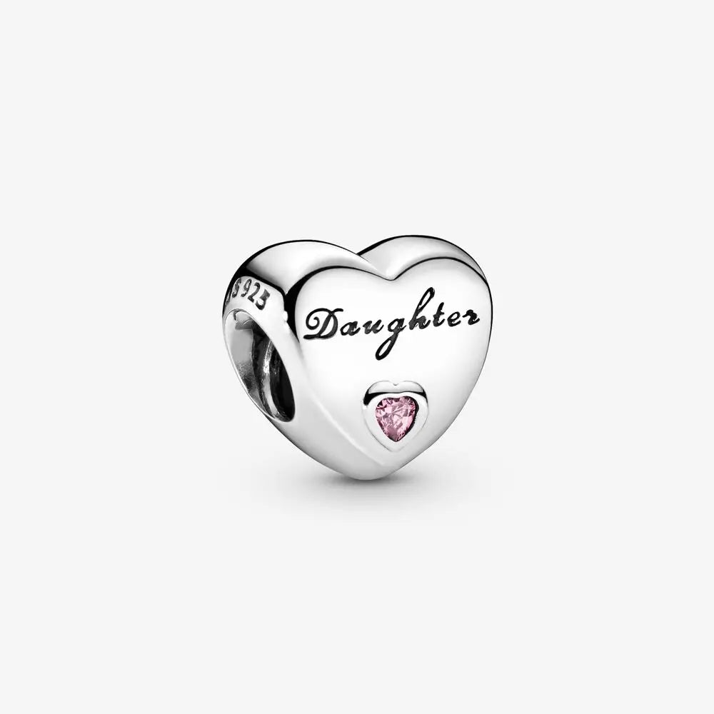 Europe 925 Silver Family Charm Fit Original Bracelet Jewelry Pendant Boy Girl Sparkling Mom Bead Sisters Pandora Dangle Plated Mountain ship