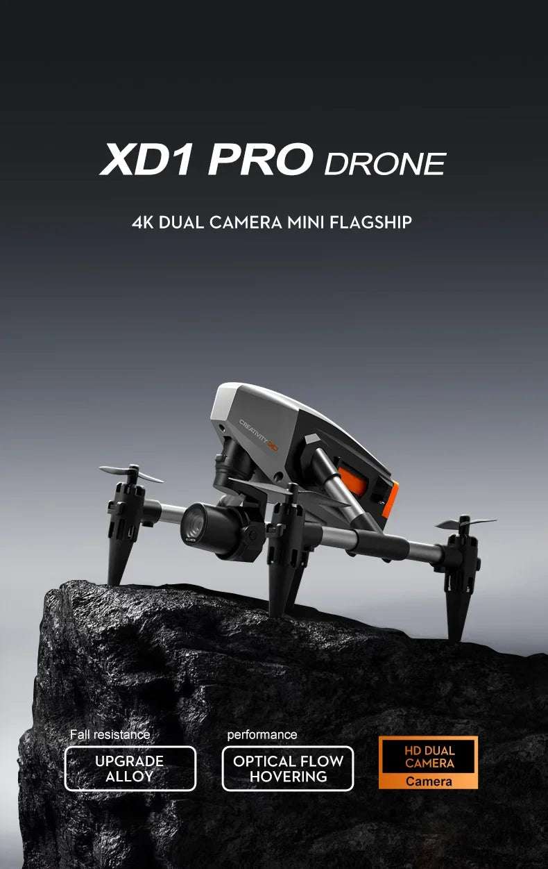 XD1 Pro Mini Dron with 8K Dual Camera WIFI Alloy Anti-drop Optical Flow Positioning Quadcopter Remote Control Gift RC Toy - Mountain ship