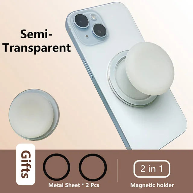 Magnetic Mobile Phone Grip Tok Holder For IPhone 15 Samsung Socket Pocket Support Mac Safe Ring Finger Folding Stand posocket - Mountain ship