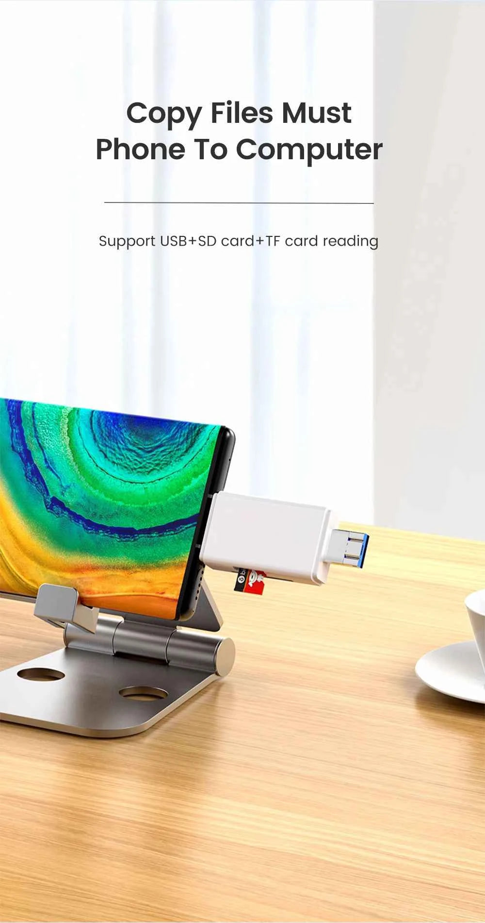 USB3.0 Card Reader 6 in 1 OTG Multifunction Type C Micro TF SD USB Card Reader Adapter Computer Laptop Tablet Phone Accessories - Mountain ship