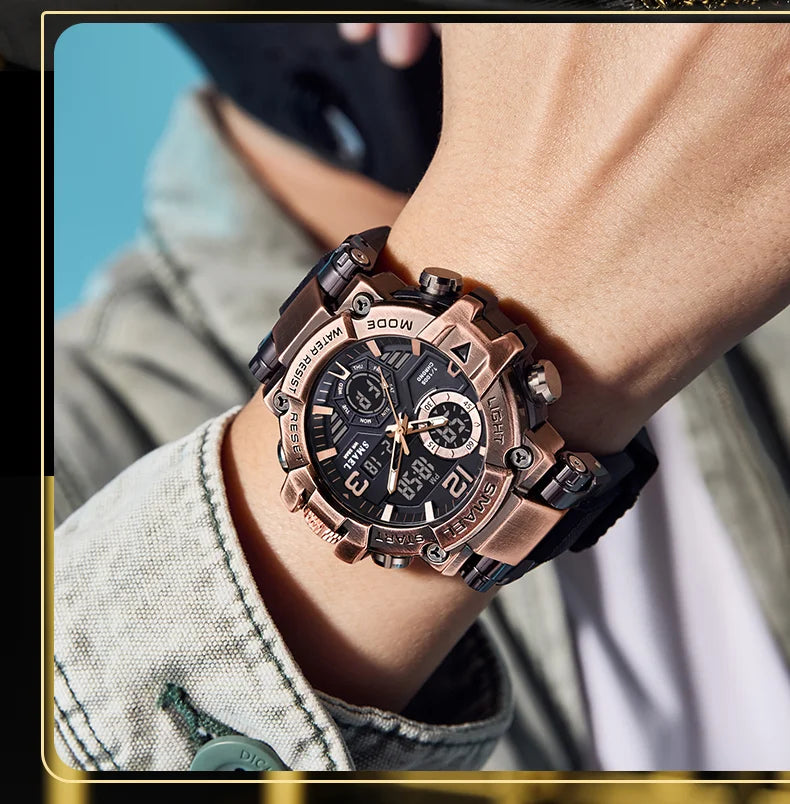 2025 SMAEL Sports Watches Men LED Watches New 50m Waterproof Digital Watches 8110 Shockproof Sports Watches for Men Electrionic - Mountain ship