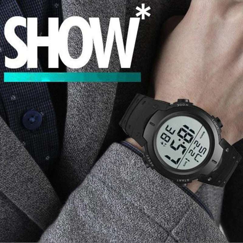 Men Sport LED Watches Top Brand Men Digital Clock Multi-Functional Rubber Man Fitnes Athlete Timekeeping Electronic Watch Reloj - Mountain ship