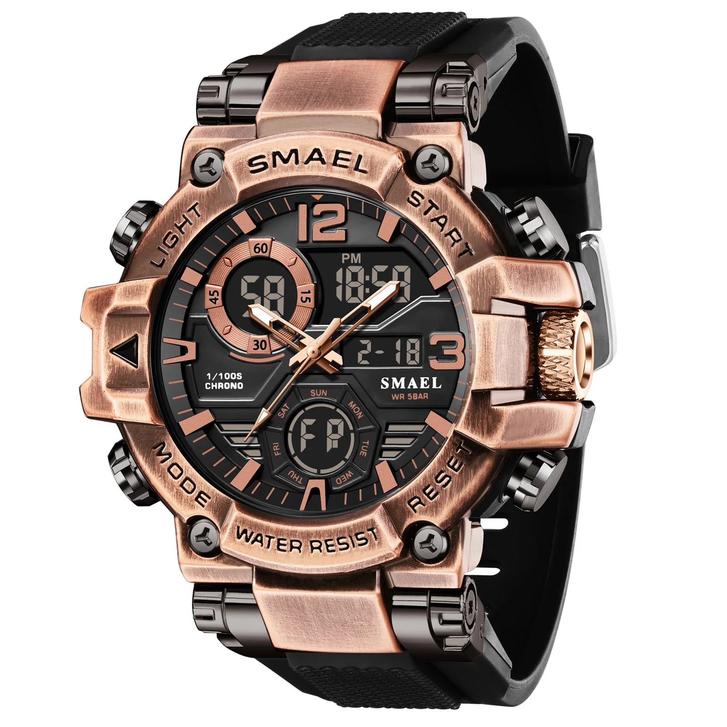 2025 SMAEL Sports Watches Men LED Watches New 50m Waterproof Digital Watches 8110 Shockproof Sports Watches for Men Electrionic - Mountain ship
