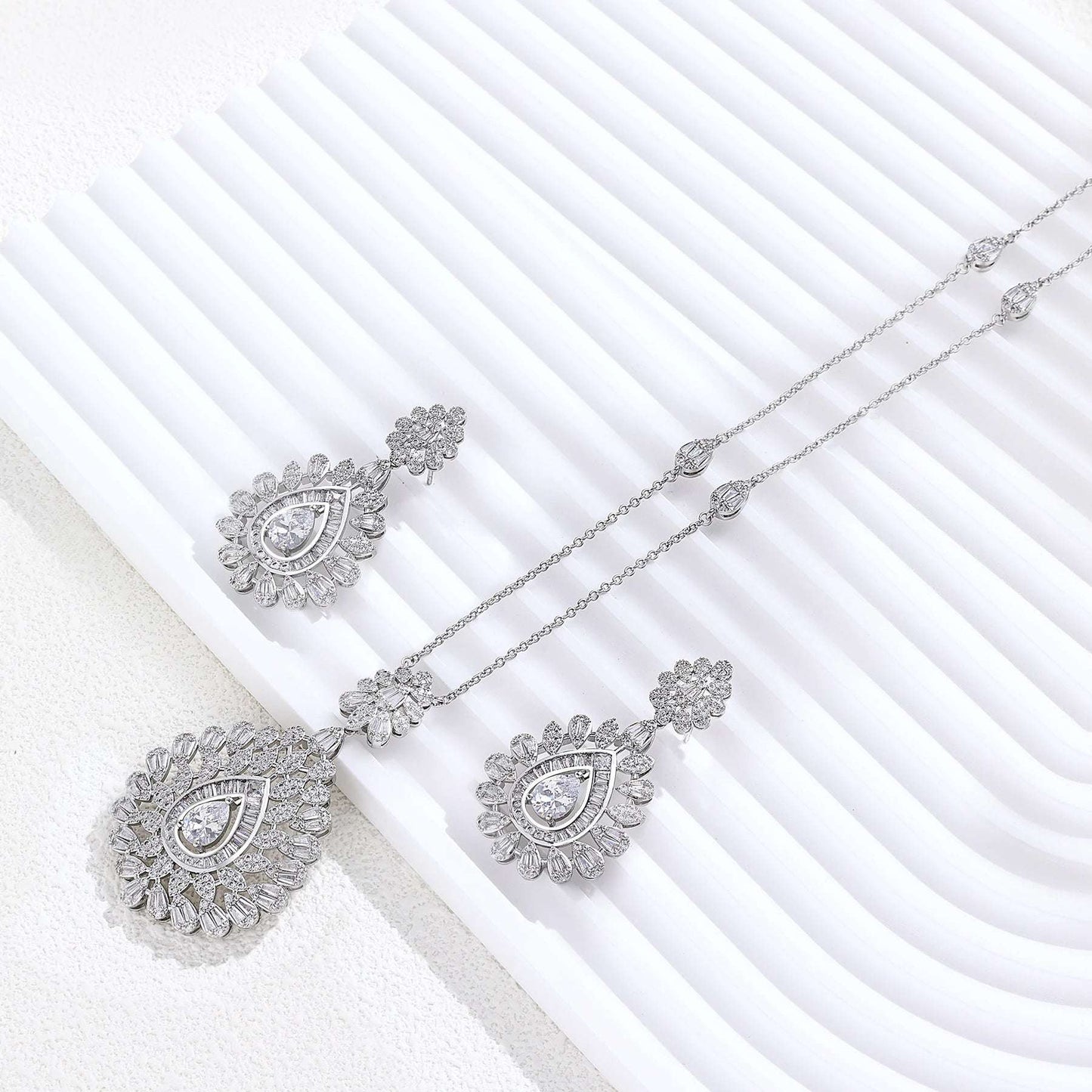 2023 Best selling African Sweater Chain 2-piece Bridal Jewelry Set New Fashion Dubai Jewelry Set Women's Wedding Party - Mountain ship