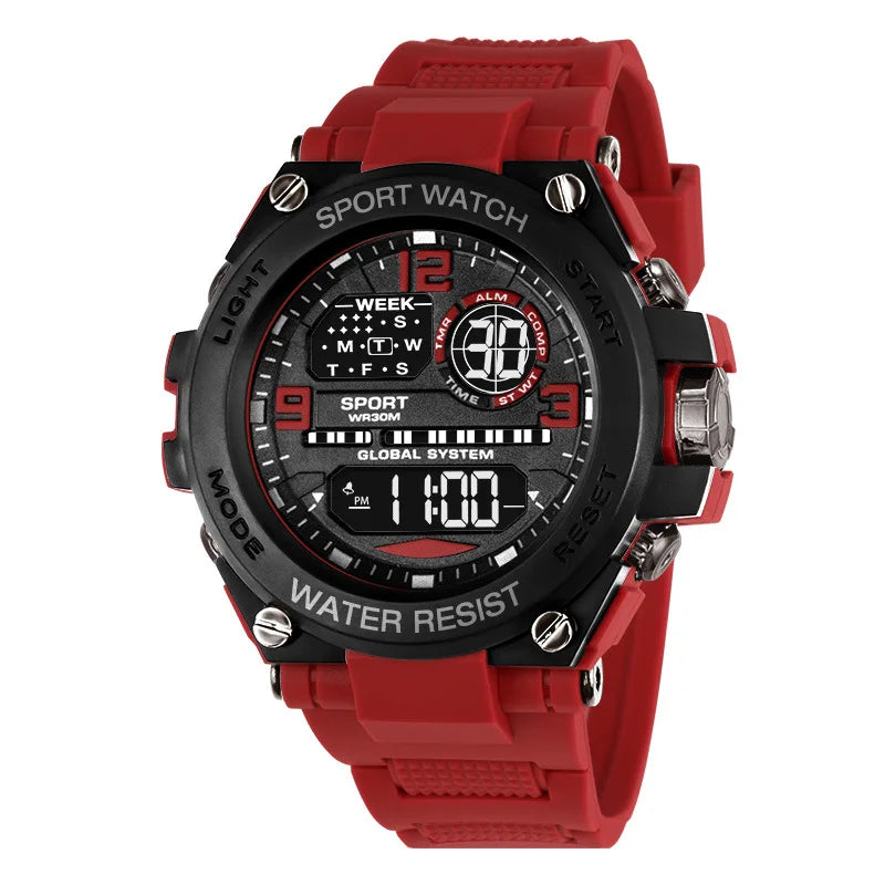 Men Waterproof Sports Watches Multifunction Electronic Watches Anti Drop and Shock-absorbing Wristwatches - Mountain ship