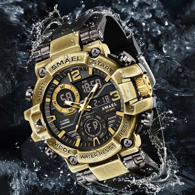 2025 SMAEL Sports Watches Men LED Watches New 50m Waterproof Digital Watches 8110 Shockproof Sports Watches for Men Electrionic - Mountain ship