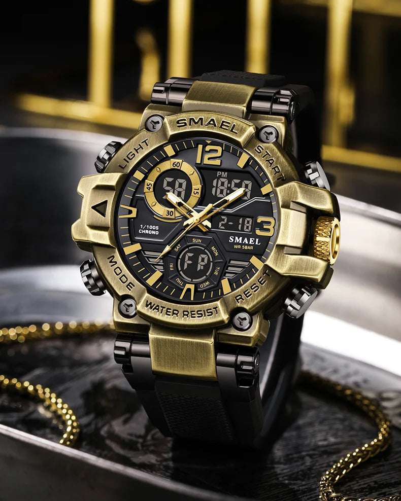 2025 SMAEL Sports Watches Men LED Watches New 50m Waterproof Digital Watches 8110 Shockproof Sports Watches for Men Electrionic - Mountain ship