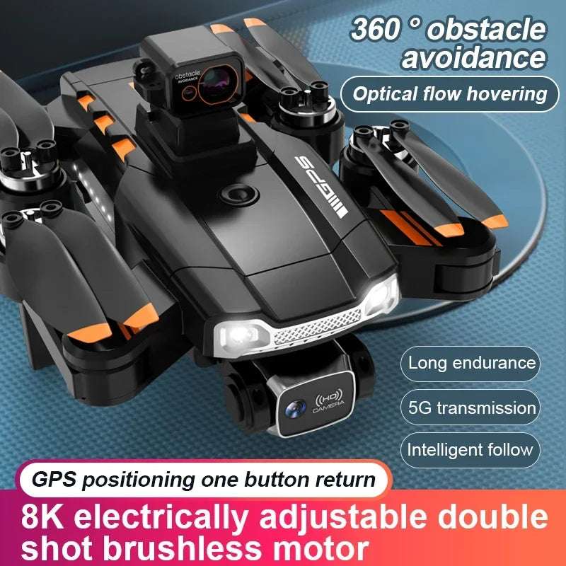 S1 8K Professinal HD GPS Dron One Key Return Optical Flow Localization Folding Quadcopter 360° Obstacle Avoidance Dron Toys - Mountain ship