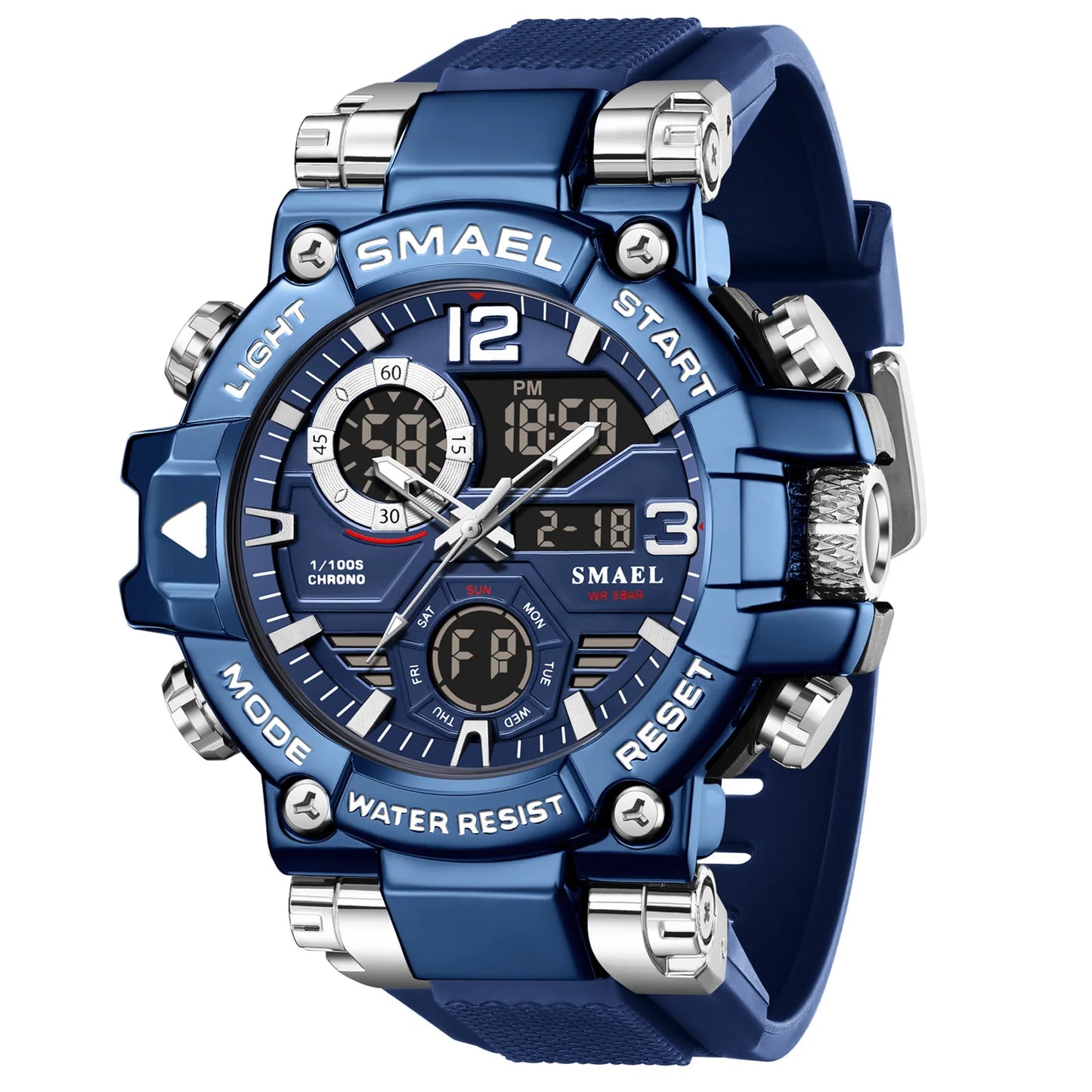 2025 SMAEL Sports Watches Men LED Watches New 50m Waterproof Digital Watches 8110 Shockproof Sports Watches for Men Electrionic - Mountain ship
