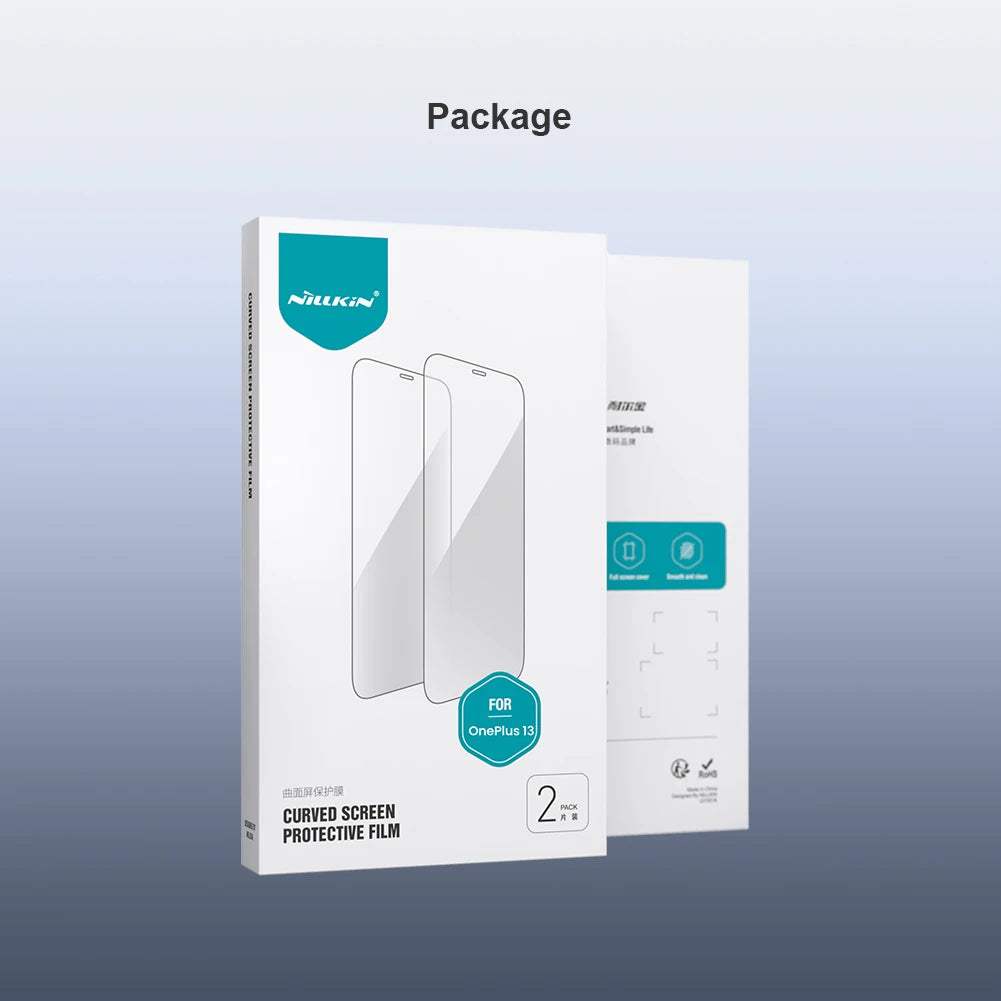Nillkin 2Pcs Full Glue Screen Protector For OnePlus 13 Impact Resistant Full Cover Soft Film For One Plus 13 With Tool - Mountain ship