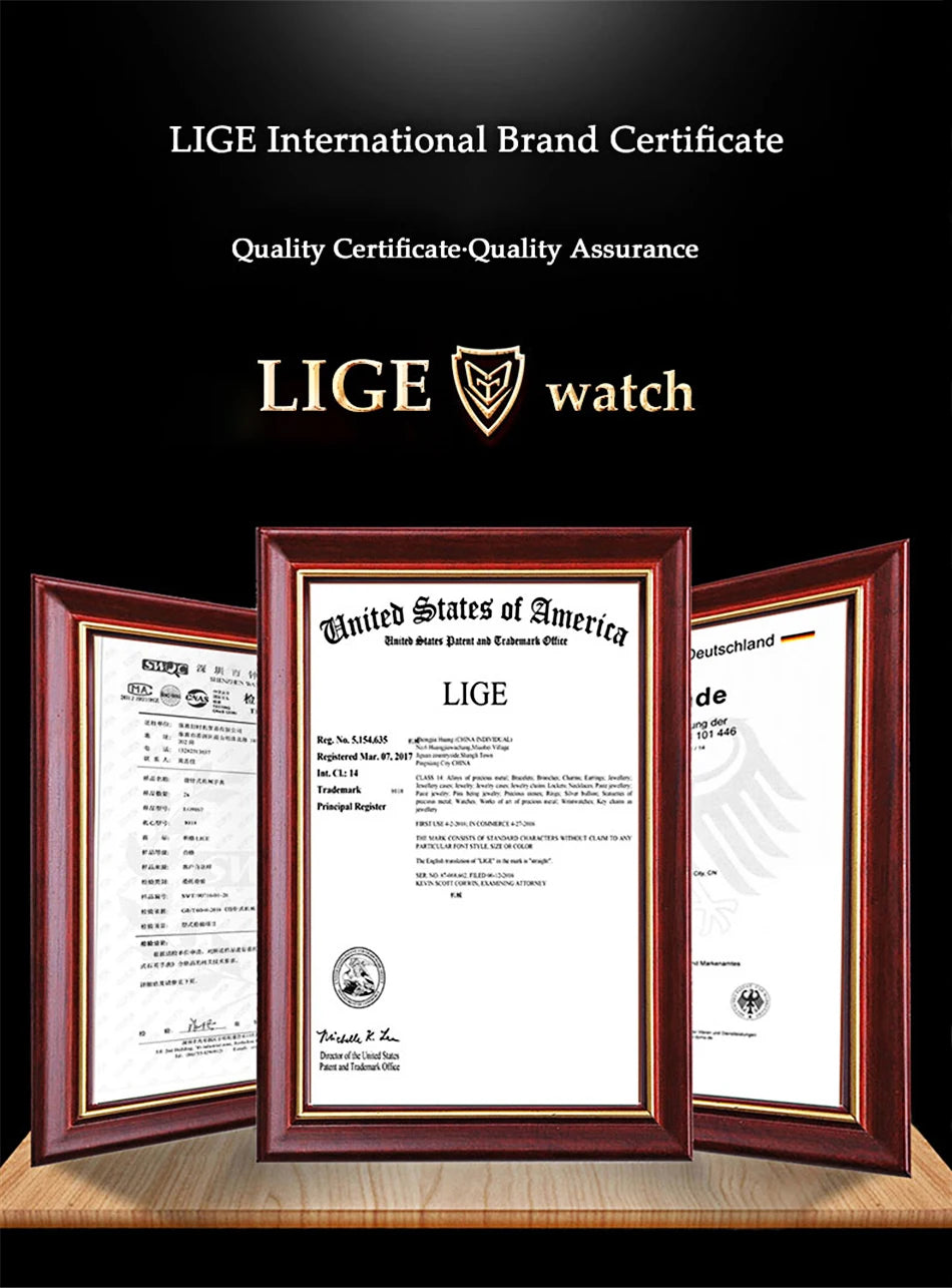 LIGE Fashion Men Watches Top Brand Luxury Silicone Sport Watch Men Quartz Date Clock Waterproof Wristwatch Chronograph Clock Man - Mountain ship