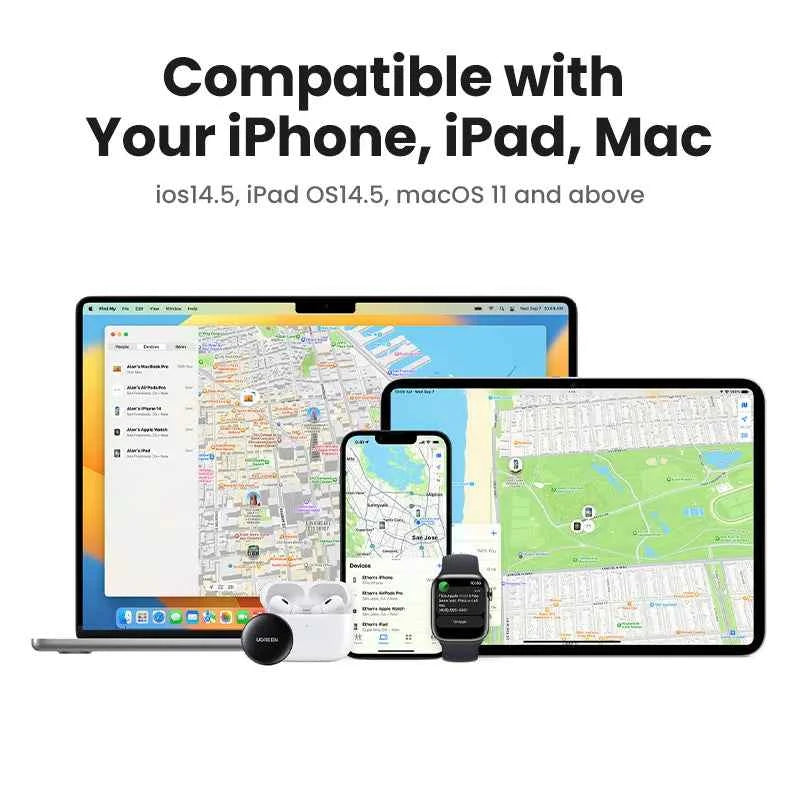 UGREEN Finder Security SmartTrack Link Smart Tag With Apple Find My Key Bluetooth GPS Tracker For Earbud Luggage MFi Finder IOS - Mountain ship