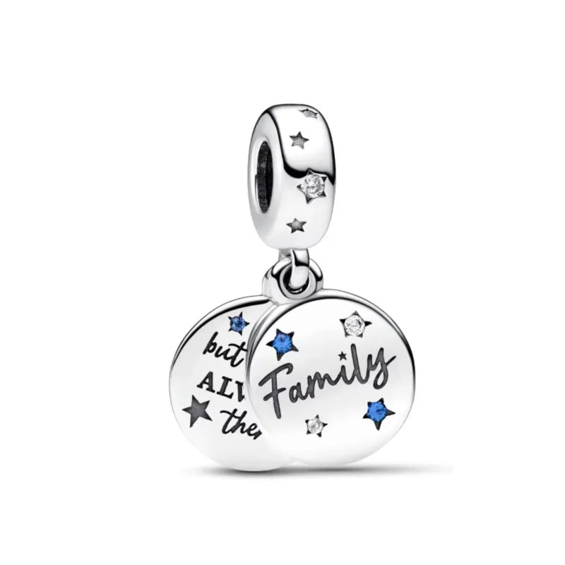 Europe 925 Silver Family Charm Fit Original Bracelet Jewelry Pendant Boy Girl Sparkling Mom Bead Sisters Pandora Dangle Plated Mountain ship