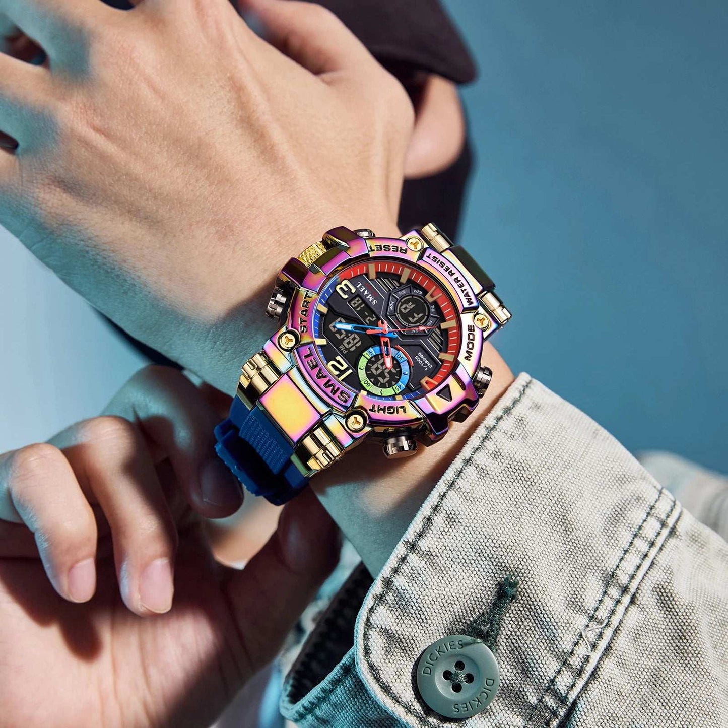 2025 SMAEL Sports Watches Men LED Watches New 50m Waterproof Digital Watches 8110 Shockproof Sports Watches for Men Electrionic - Mountain ship