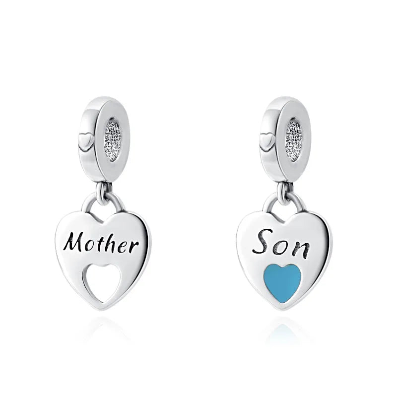 Europe 925 Silver Family Charm Fit Original Bracelet Jewelry Pendant Boy Girl Sparkling Mom Bead Sisters Pandora Dangle Plated Mountain ship