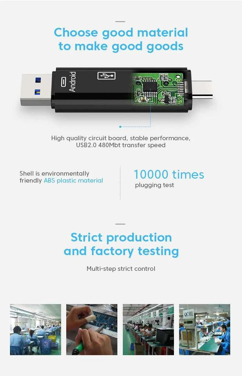 USB3.0 Card Reader 6 in 1 OTG Multifunction Type C Micro TF SD USB Card Reader Adapter Computer Laptop Tablet Phone Accessories - Mountain ship