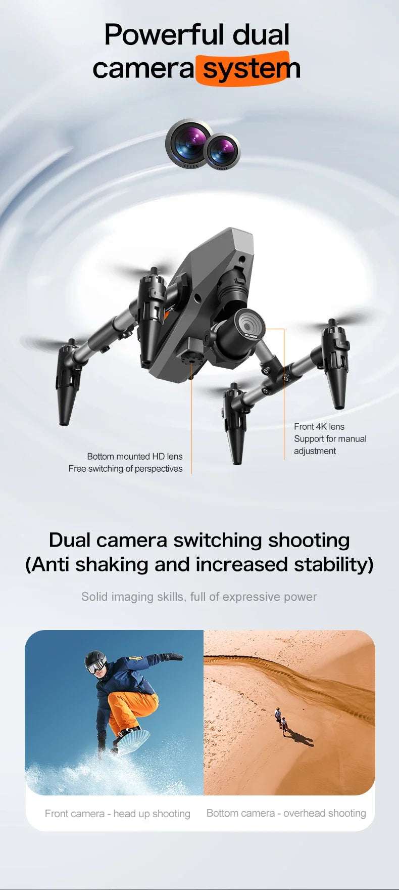 XD1 Pro Mini Dron with 8K Dual Camera WIFI Alloy Anti-drop Optical Flow Positioning Quadcopter Remote Control Gift RC Toy - Mountain ship