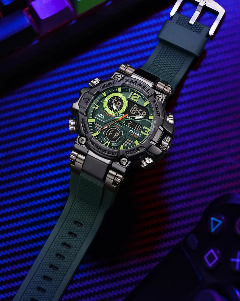 2025 SMAEL Sports Watches Men LED Watches New 50m Waterproof Digital Watches 8110 Shockproof Sports Watches for Men Electrionic - Mountain ship