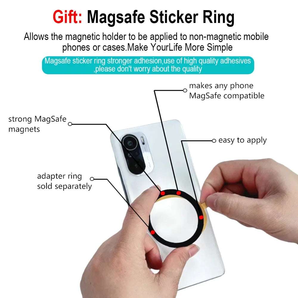 Magnetic Mobile Phone Grip Tok Holder For IPhone 15 Samsung Socket Pocket Support Mac Safe Ring Finger Folding Stand posocket - Mountain ship